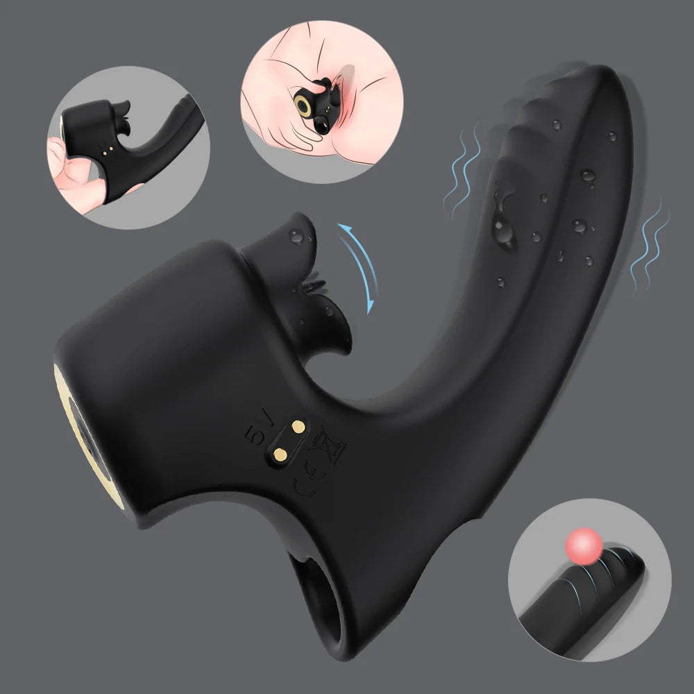 Devil Kiss Finger Tongue Vibrator with Rechargeable