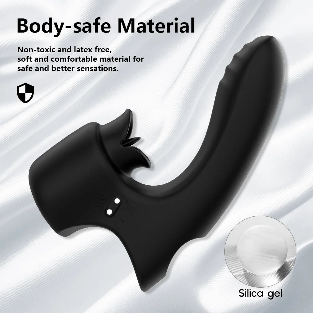 Devil Kiss Finger Tongue Vibrator with Rechargeable