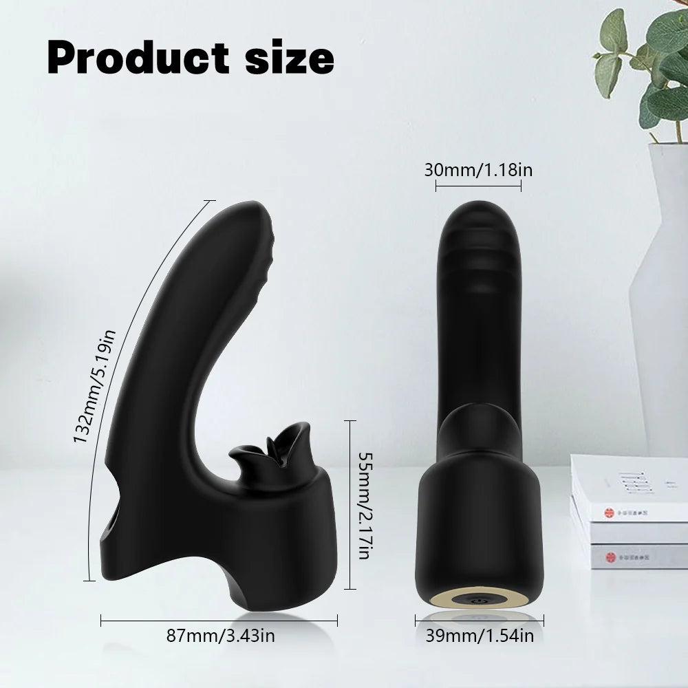 Devil Kiss Finger Tongue Vibrator with Rechargeable