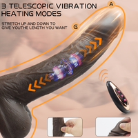 LIAM Black Dildo Vibration with Remote Controller