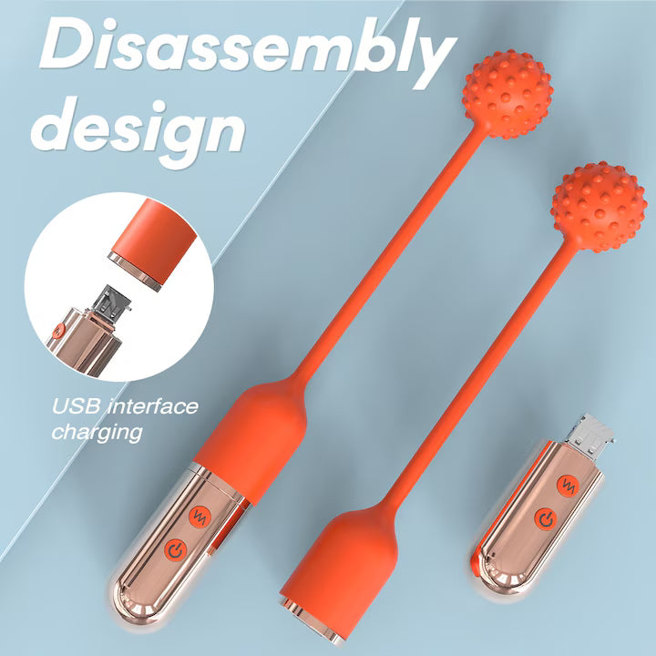 Eternal Love Orange Bead Texture Rechargeable Vibrator