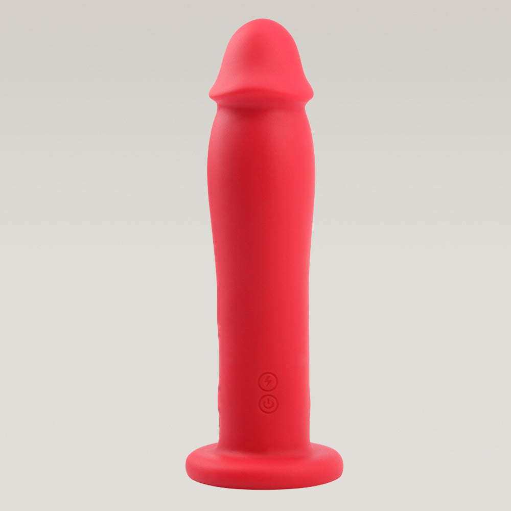 Real Burst Red Monster Dildo Vibrator 7.2 Inch