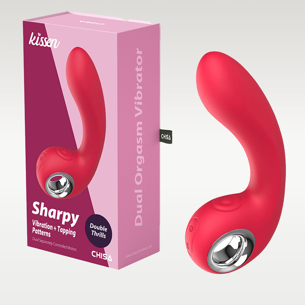 SHARPY Dual Power Rechargeable Knocking Vibrator 7 Inch