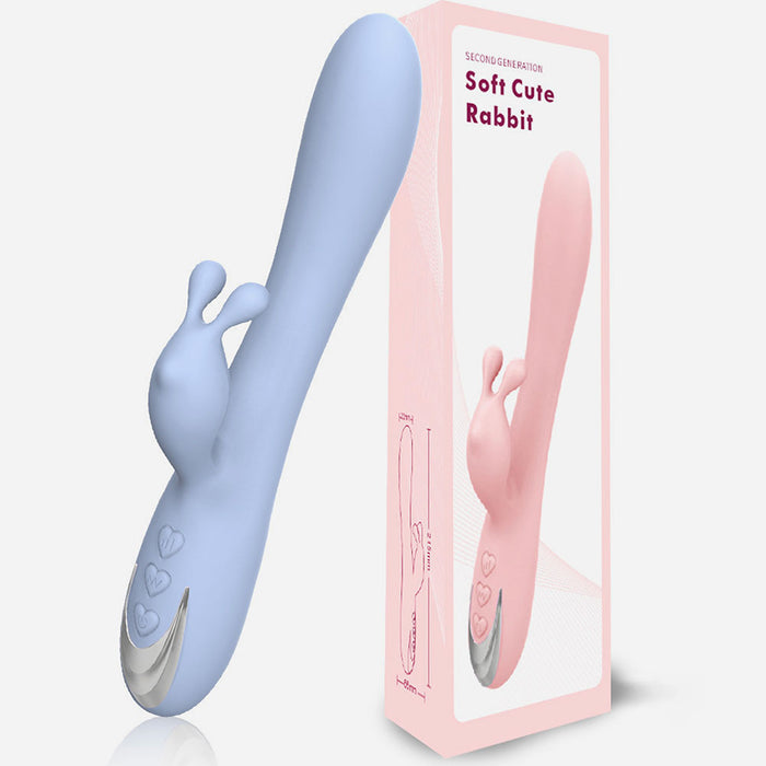 CUTE RABBIT Soft Silicone Slimline Vibrator 8 Inch