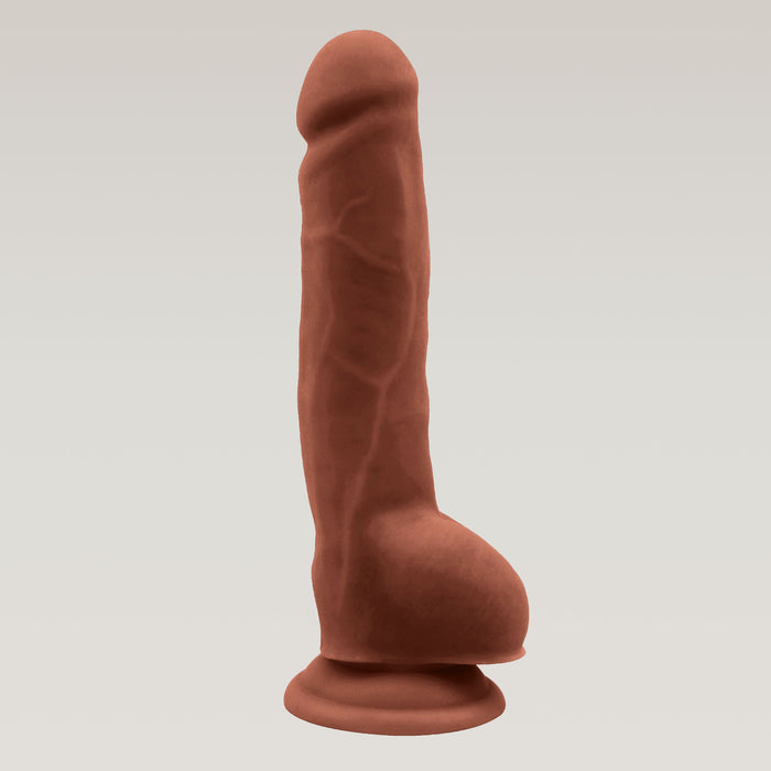 CARNALIST Brown T-Skin Real Feel Suction Cup Dildo 9.2 Inch