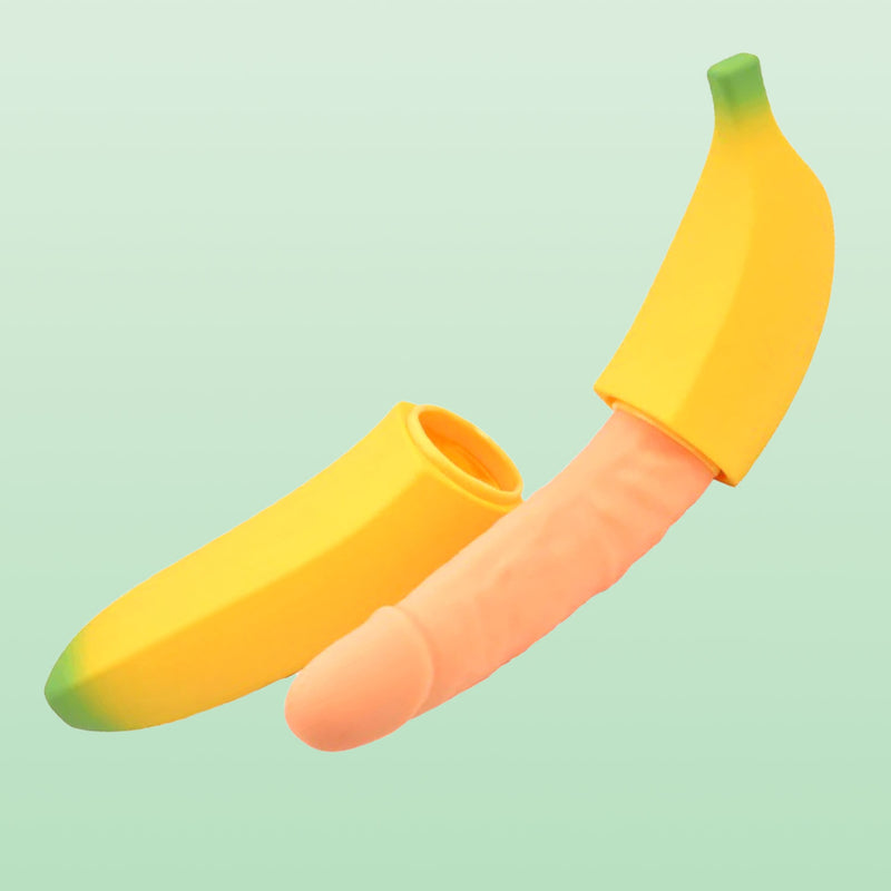 Hidden BANANA Warming Dildo Vibrator 8.7 Inch