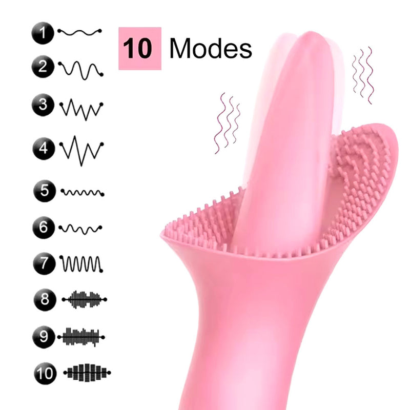 SABER Tongue Rechargeable Clitoral Vibrator 10 Modes