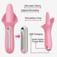 SABER Tongue Rechargeable Clitoral Vibrator 10 Modes