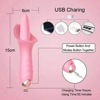 SABER Tongue Rechargeable Clitoral Vibrator 10 Modes