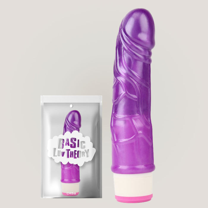 Basic Theory Purple Realistic Dildo Vibrator 6.9 Inch