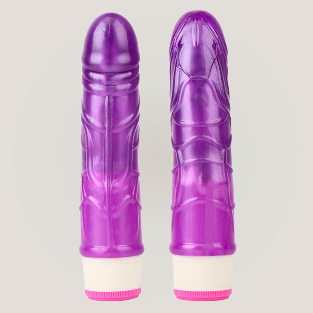 Basic Theory Purple Realistic Dildo Vibrator 6.9 Inch