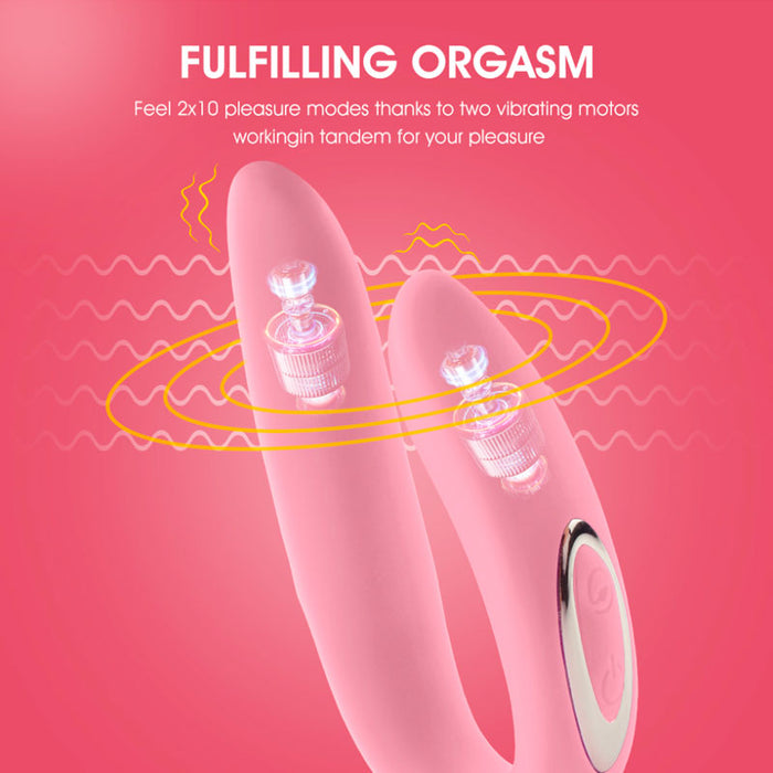APHROVIVE Sync Fun Pink Rechargeable Couple's Vibrator