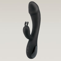 LUST ELECTRO Black Waving Rechargeable Rabbit Vibrator 7.67 Inch