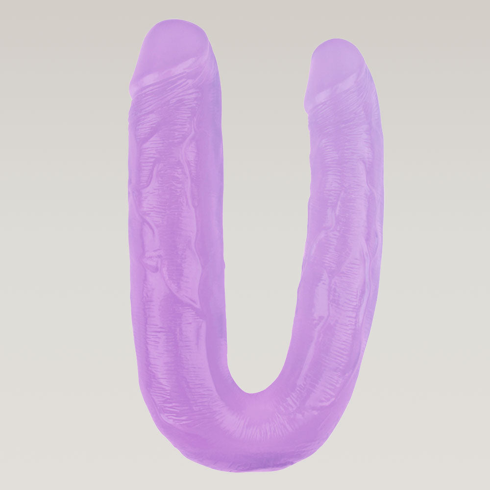 HI RUBBER Purple Double Penetration Dildo 17.7 Inch