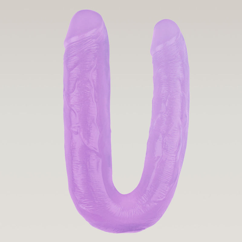 HI RUBBER Purple Double Penetration Dildo 17.7 Inch