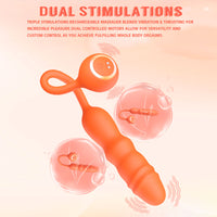 GLITZ Dual Power Rechargeable Thrusting Vibrator 9 Patterns