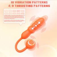 GLITZ Dual Power Rechargeable Thrusting Vibrator 9 Patterns