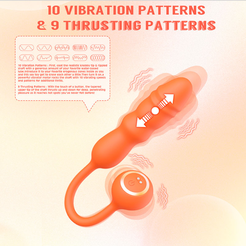 GLITZ Dual Power Rechargeable Thrusting Vibrator 9 Patterns
