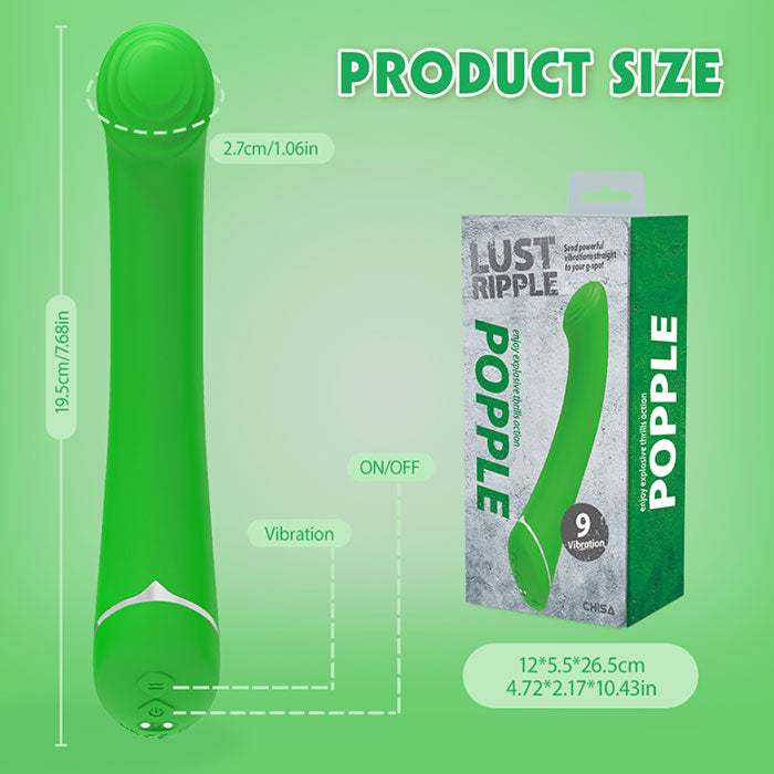 Popple Beginner Friendly Rechrageble Vibrator 7.7 Inch