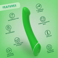 Popple Beginner Friendly Rechrageble Vibrator 7.7 Inch