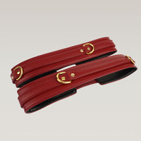 BEHAVE Red Deluxe Wrist to Thigh Cuff Bondage Set
