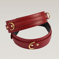 BEHAVE Red Deluxe Wrist to Thigh Cuff Bondage Set