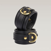 BEHAVE Black Deluxe Wrist to Thigh Cuff Bondage Set