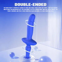 RITTER Blue Rechargeable Double-Ended Butt Plug and Dildo Vibrator