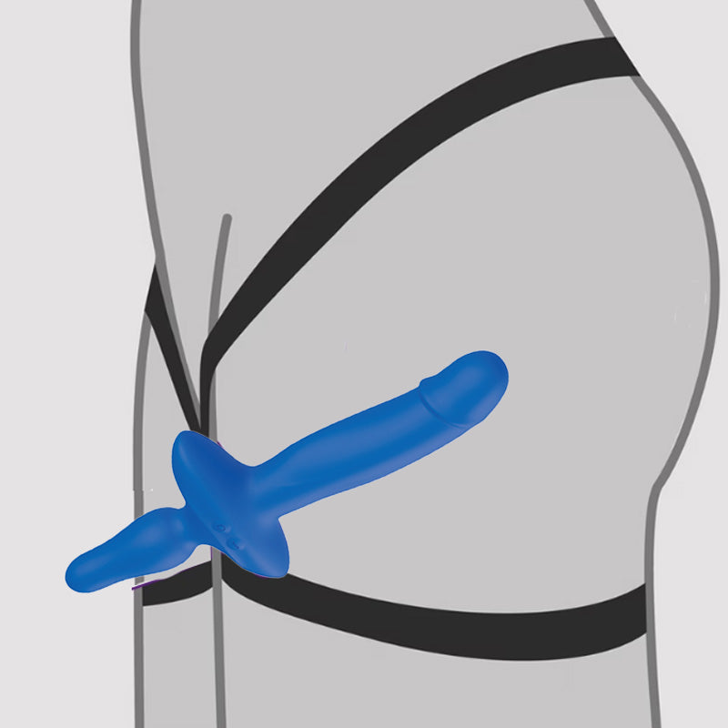 RITTER Blue Rechargeable Double-Ended Butt Plug and Dildo Vibrator