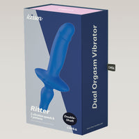 RITTER Blue Rechargeable Double-Ended Butt Plug and Dildo Vibrator