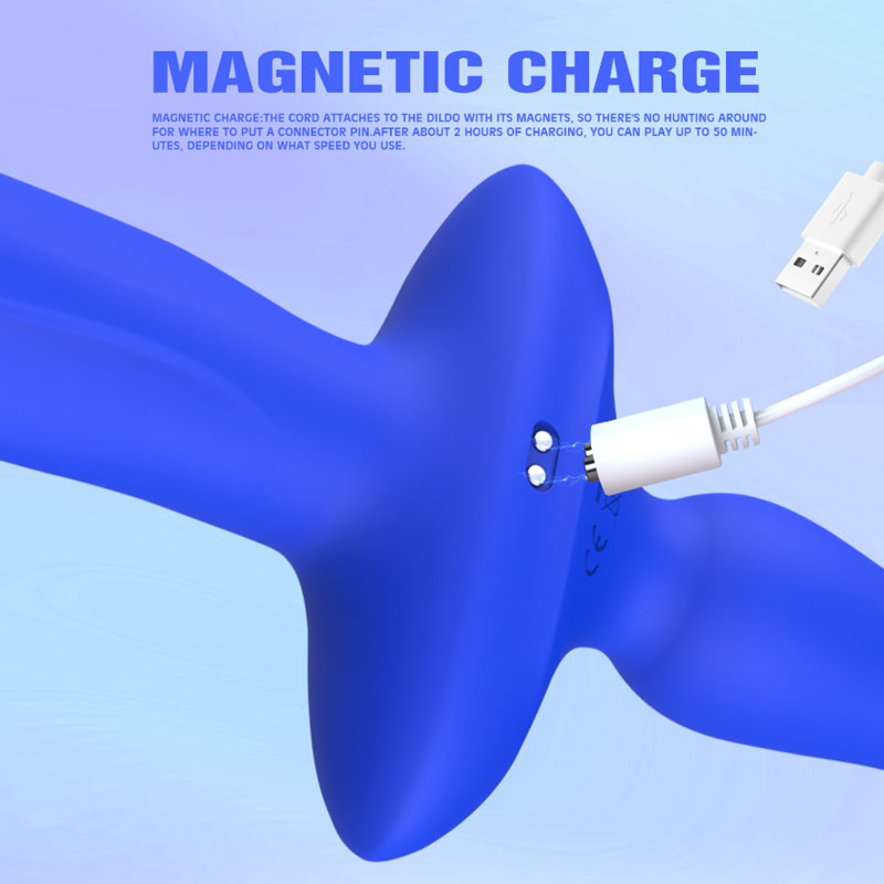RITTER Blue Rechargeable Double-Ended Butt Plug and Dildo Vibrator