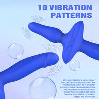 RITTER Blue Rechargeable Double-Ended Butt Plug and Dildo Vibrator