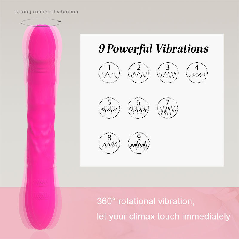 KING 2 Realistic Rotating Dildo Vibrator 8.9 Inch