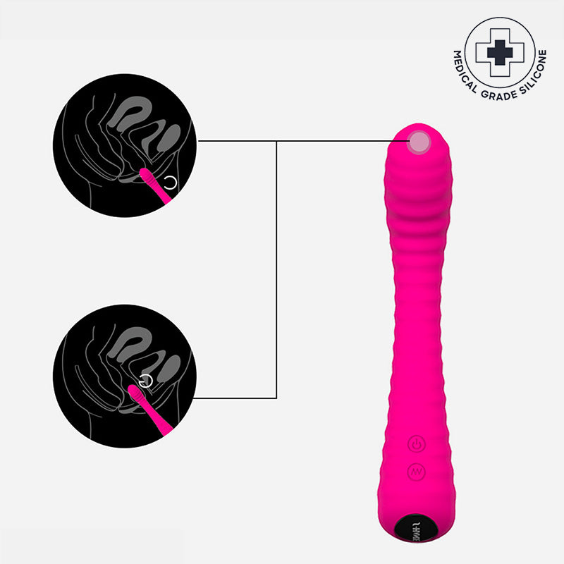 SUNSHINE Soft Flexible Beginner Vibrator 8 Inch