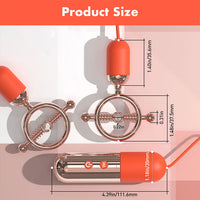 FORBIDDEN LOCK 2 in 1 Nippple Clamp & Mini Bullet Vibrator