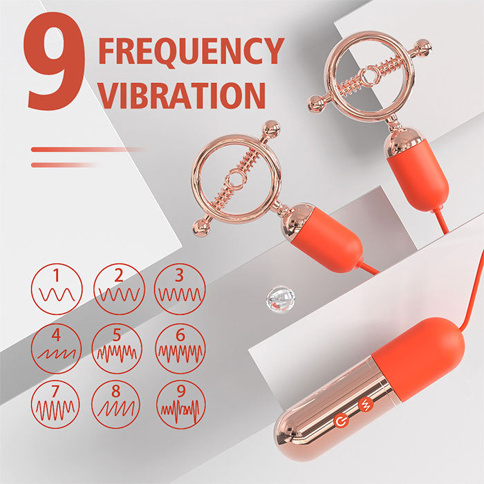 FORBIDDEN LOCK 2 in 1 Nippple Clamp & Mini Bullet Vibrator