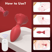 MORNING GLORY Remote Control Rechargeable Vibrating Silicone Butt Plug