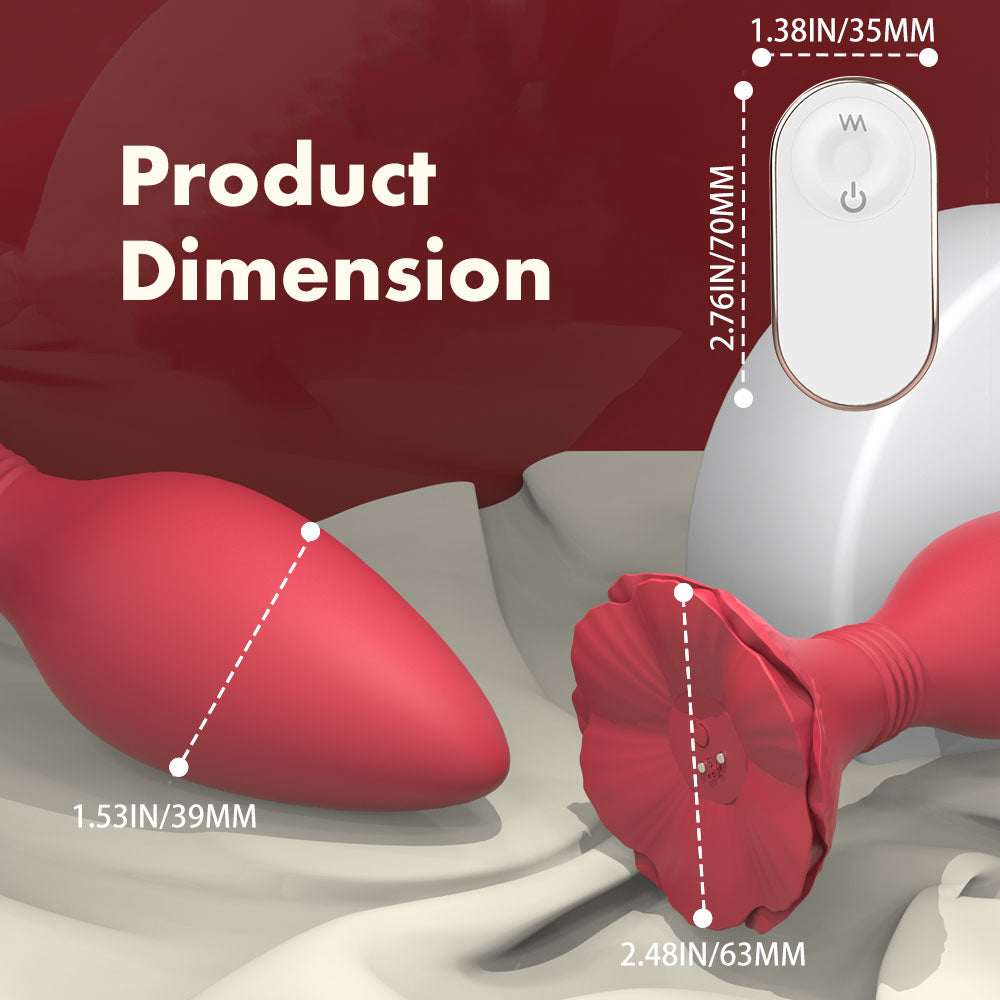 MORNING GLORY Remote Control Rechargeable Vibrating Silicone Butt Plug
