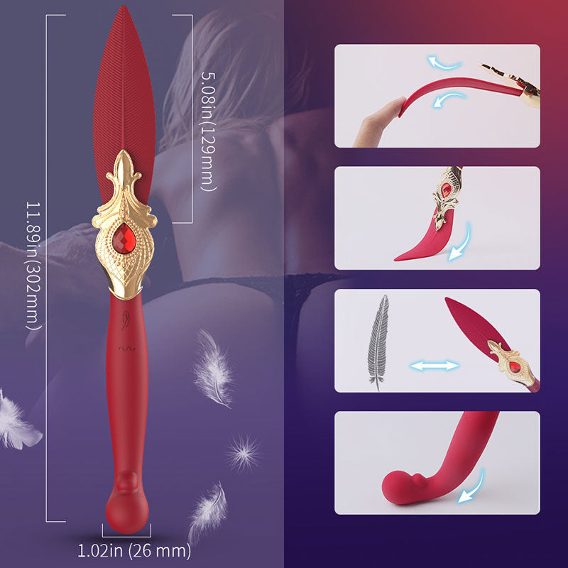 WHISPER Double Function Tickler & Vibrator 9 Speeds