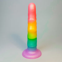 RAINBOW Firm Silicone Dildo 7 Inch