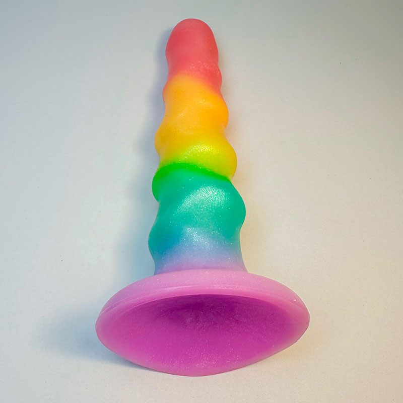 RAINBOW Firm Silicone Dildo 7 Inch