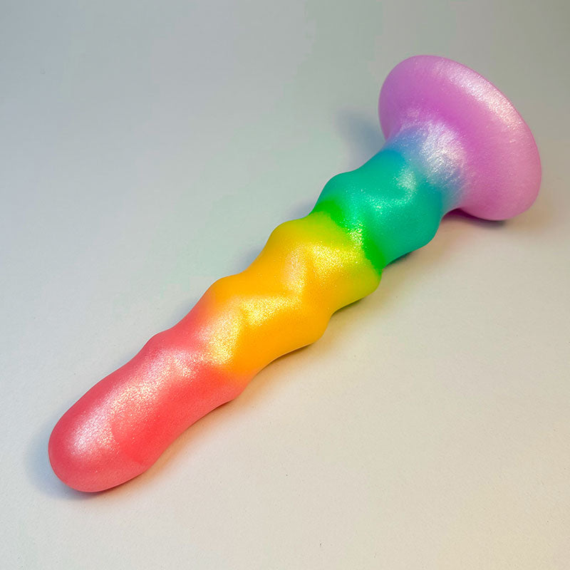 RAINBOW Firm Silicone Dildo 7 Inch