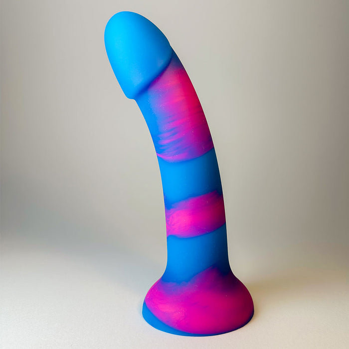 SWIRL Vibrant Liquid Silicone Dildo 7 Inch