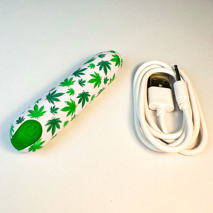 WEED 10 Function Rechargeable Bullet Vibrator 3.5 Inch