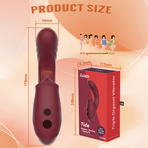 TIDE Rechargeable Waving Vibrator 7 Inch