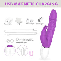 RADI Purple Real Feel Rabbit Vibrator 8.39 Inch