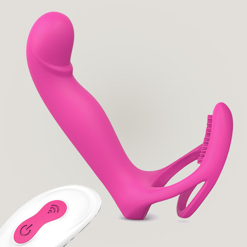 LORNA Pink Remote Pulsing Prostate Massager with Double Cock Ring
