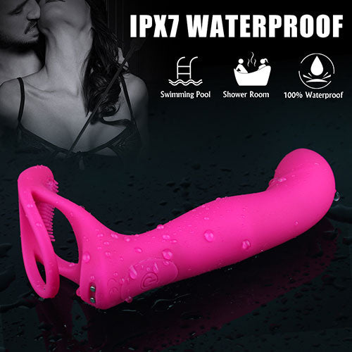 LORNA Pink Remote Pulsing Prostate Massager with Double Cock Ring