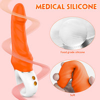 TORNADO Orange Real Feel 9 Inch Dildo Vibrator