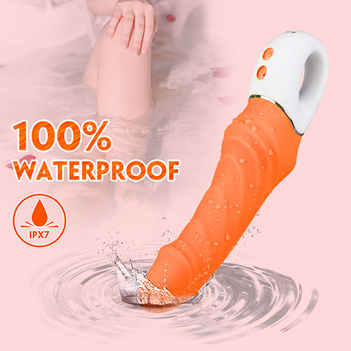 TORNADO Orange Real Feel 9 Inch Dildo Vibrator